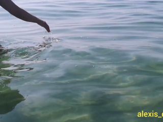 She Masturbates On The Nudist Beach, Squirts And Then Walks Naked Across The Sea In Front Of The Voy 1080p-8