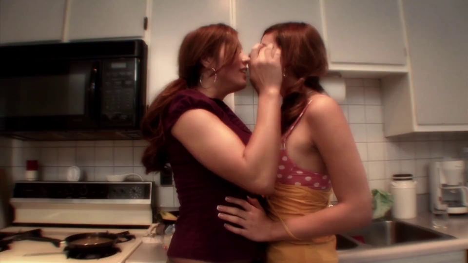 Cute Redhead Teen And Stepmom Are Getting Pleasure On The Kitchen