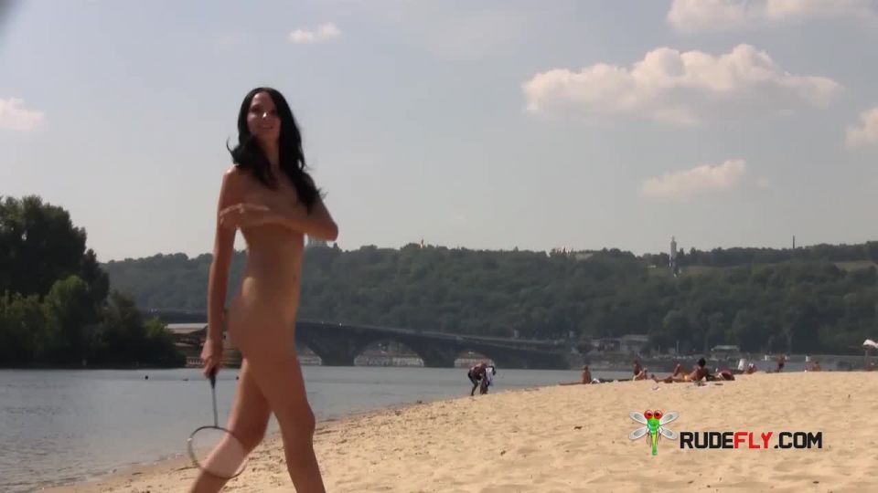 Nudist girls have  fun