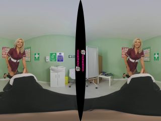 Busty Blonde Nurse Sapphire Blue Wanks Off Patient (JOI-4