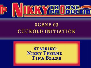 Nikky Thorne , Tina Blade - Cuckold licking Grandpa cum from skinny gi ...-0