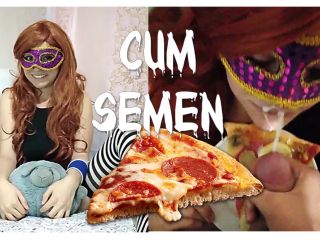 TRAILER  Pervert Eats Pizza With Semen 720p-8