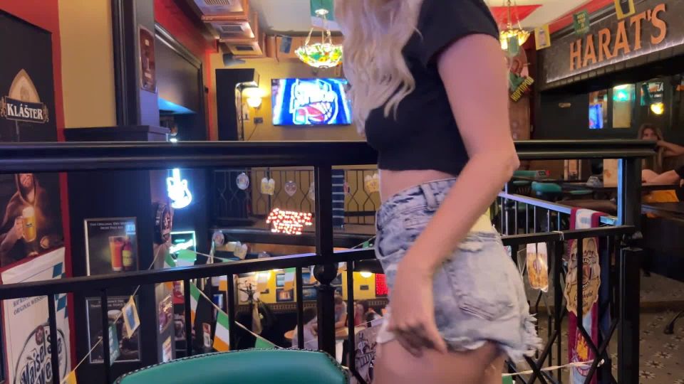 Random guy fucks me in a sports bar and cums on my face – Eva Elfie - Cums