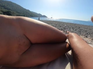 Girl Watches Us Masturbate Each Other Naked At Public Beach @Juicy_July -2