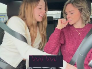 Serenity Cox And Nadia Foxx Take On Another Drive Thru With The LushS On Full Blast 1080p-6