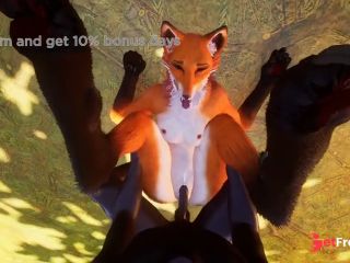 [GetFreeDays.com] Slutty Furry Fox takes BBC Cock in Her Tight Holes Yiff Hentai Adult Clip January 2023-9