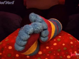 [GetFreeDays.com] Worship and Fuck My Big Feet In My Thick Colorful Fuzzy Winter Toe Socks - Give Me A Big Load Of Cum Adult Video January 2023-7