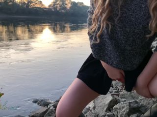 SpringbloomsTeen gets Public Creampie by the Lake - Outdoors SpringBlooms-1