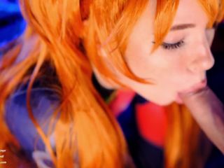 Hot Slut Asuka Langley. Sloppy Blowjob And Pussy Creampie  Mollyredwolf 1080p-4