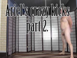 clip 15 Cruel-Ballbustings - Ariels Crazy Kicks Part 2 - leather - fetish porn downblouse fetish-0