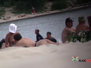 Barely legal youthfull naturist lays naked at the plage 3-6