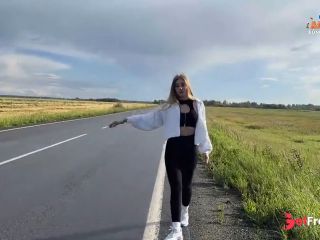 [GetFreeDays.com] Hot Bitch Hitchhikes in Tight Leggings and Pays for the Ride with Sex Sex Leak October 2022-0