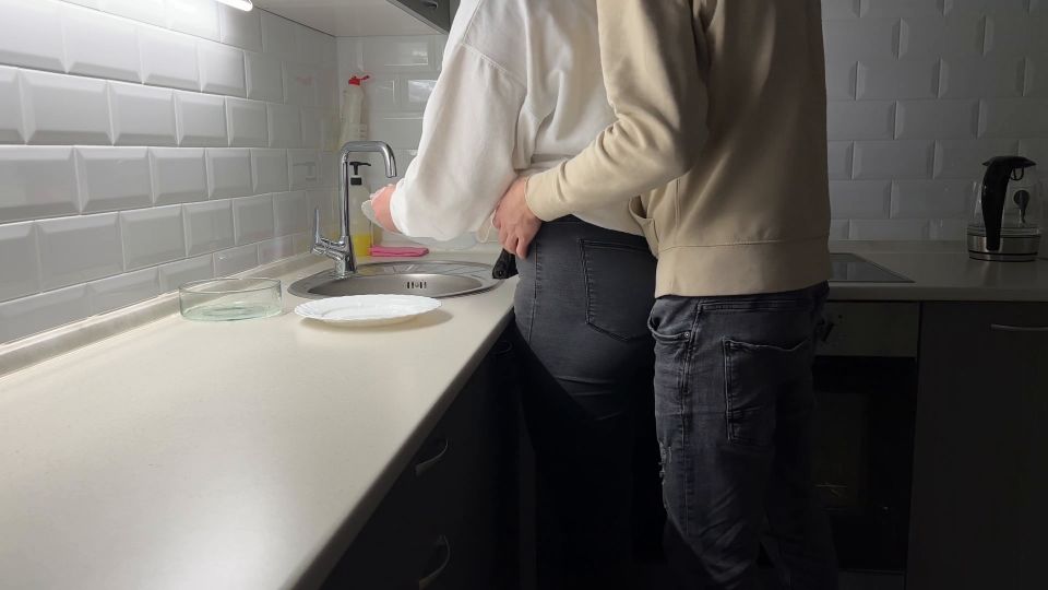 Chubby Wife With Big Tits Getting Kitchen Fuck