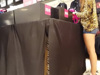 Candid vor teen shopping for lingerie with mom-5