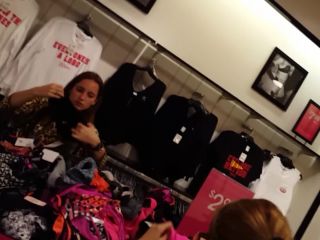 Candid vor teen shopping for lingerie with mom-8