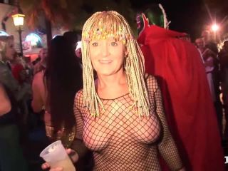 Lingerie Milf Body Paint Naked in Public Fest at Fantasy  Fest-3