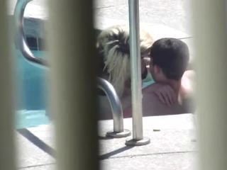 Spying sex in the outside  pool-8