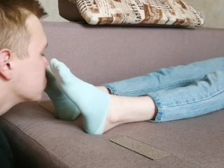 SLAVE SNIFFS MY SOCKS AND SWEATY FEET Sex Clip Video Por...-4