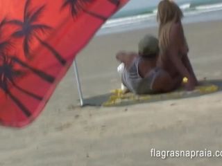 Brazilian couple having sex on the empty beach-7