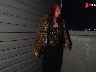 [GetFreeDays.com] Goth girl models on rooftop at night in bikini Porn Video April 2023-7