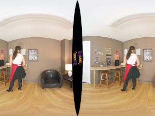 Busty Coffee Shop Waitress Naked Striptease (VR 180 3D-0