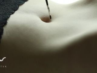 NyxPtsn - Up Close Navel Tickle W Tiny Paintbrush – Tickling Videos.-0