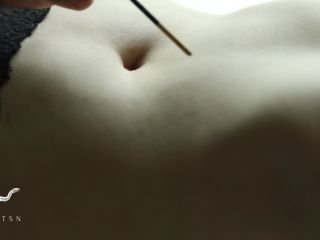 NyxPtsn - Up Close Navel Tickle W Tiny Paintbrush – Tickling Videos.-2