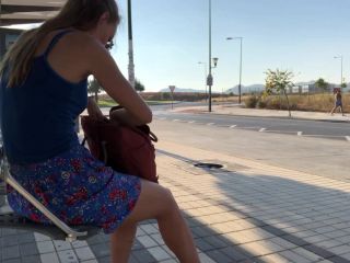 Ivy RosesRiding Dildo In Busstop W Cum On Face-2