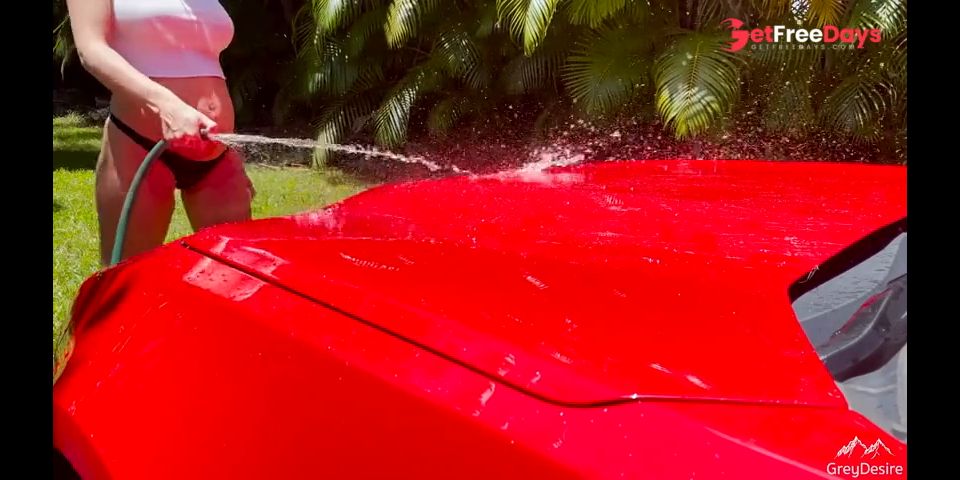 [GetFreeDays.com] Pregnant Babe Car Wash Getting Wet and Wild Outside in Public  Grey Desire Porn Video November 2022