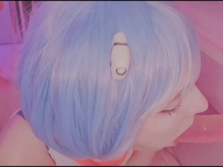 YourTeenWaifu – Rei Ayanami Sucks a Dildo teen -8