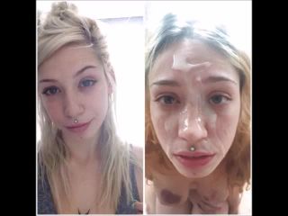 before and after cum facial compilation-2