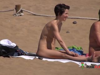 Everyone has clothes on except for this hot naturist-1