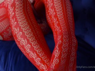 Onlyfans - EyeCandyToes - All red everything  Teaser video with these sexy fishnet patterned suspender thi - 10-12-2020-3