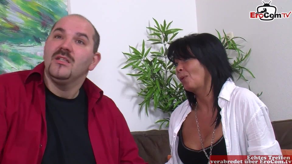 Natural German Milf With Black Hair Persuades Her Husband To MMF Threes.