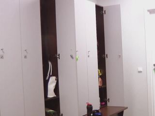 Spying on cute teen with no tits in locker  room-2