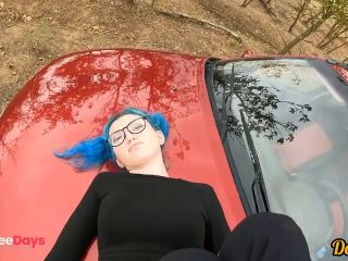 [GetFreeDays.com] sexy cute schoolgirl with blue hair likes to have anal sex in a car after school Porn Clip May 2023-6