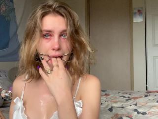 free adult clip 26 water fetish fetish porn | FionaSprouts – Messy Mouth Gag Glass Dildo Face Fuck | gagging-4