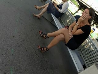 Sexy milf legs crossed toes amar voyeur candid 54!-7