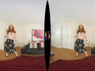 VR Redhead Teases With Her Gorgeous Tits In The Lounge-0