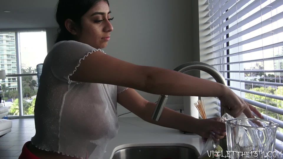 adult video clip 4 Violet Myers - Sexy Dishwashing Voyeur Time  on latina girls porn blowjob big tits videos