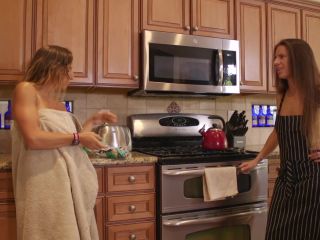 Air BB Guest Gets Hungry  Lesbian Bagel Seduction On Counter  Ciren Verde X Lora Cross 1080p-0