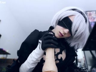 xxx video 11 NieR Automata: 2B POV Footjob – Lana Rain, pvc fetish on femdom porn -0