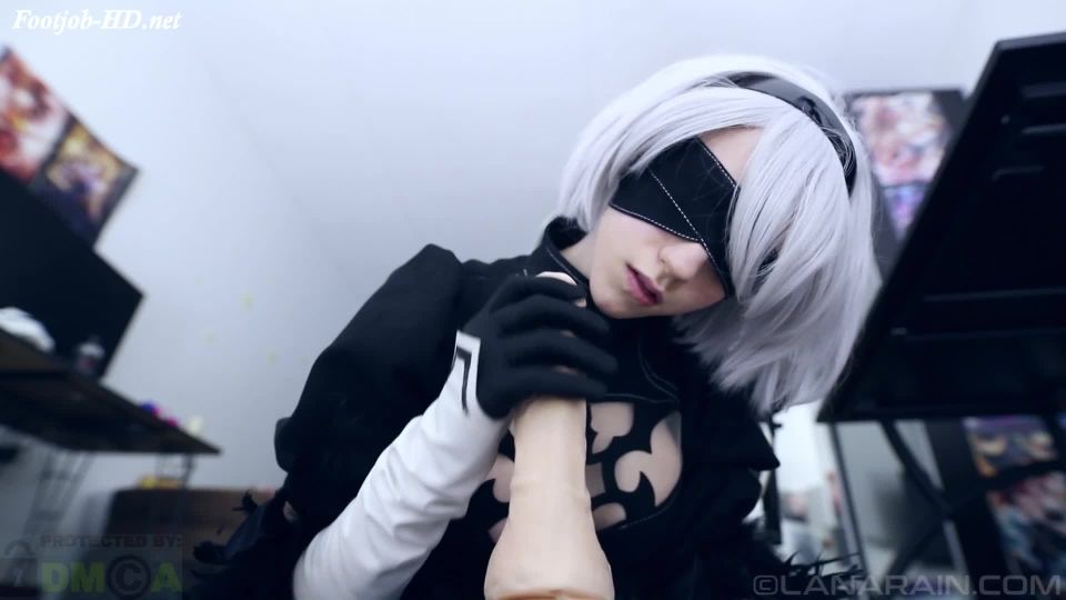 xxx video 11 NieR Automata: 2B POV Footjob – Lana Rain, pvc fetish on femdom porn 