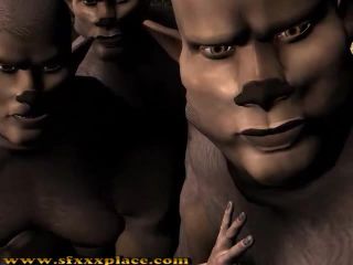 Mistworld 01-26 Wolfmen And Centaur With Sound - 3D Svarog Animation C ...-1