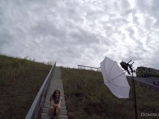 Sanija - Poses Nude On Stairs - Gopro Backstage-2