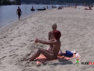 Some nude fun at non nude beach.. 1 280 on voyeur -9