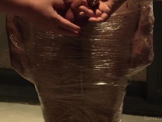 clip 2 primal fetish under the influence femdom porn | Cling wrapped slave receives CBT from dominatrix duo | cbt-9