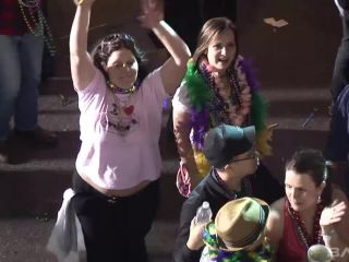 Martha Flashes Her Tits During Mardi Gras Festivities - Brunette-3