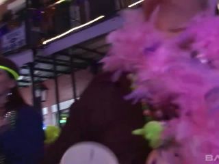 Martha Flashes Her Tits During Mardi Gras Festivities - Brunette-7