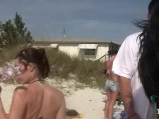 College Bar Party And Then Next Morning At My Beach House SmallTits!-8